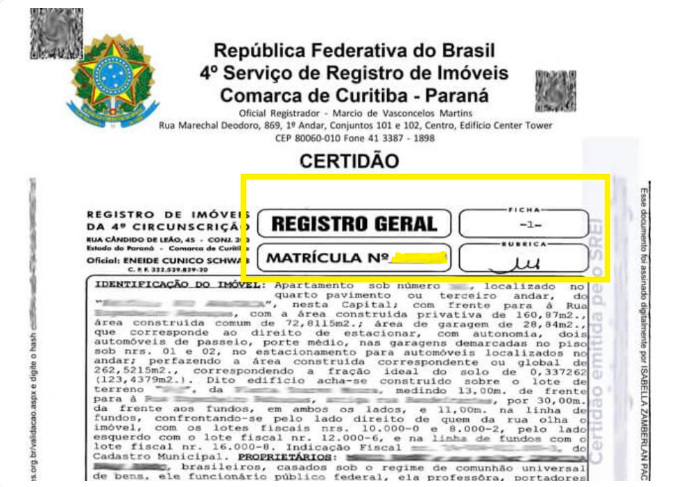 O que é matrícula de um imóvel?