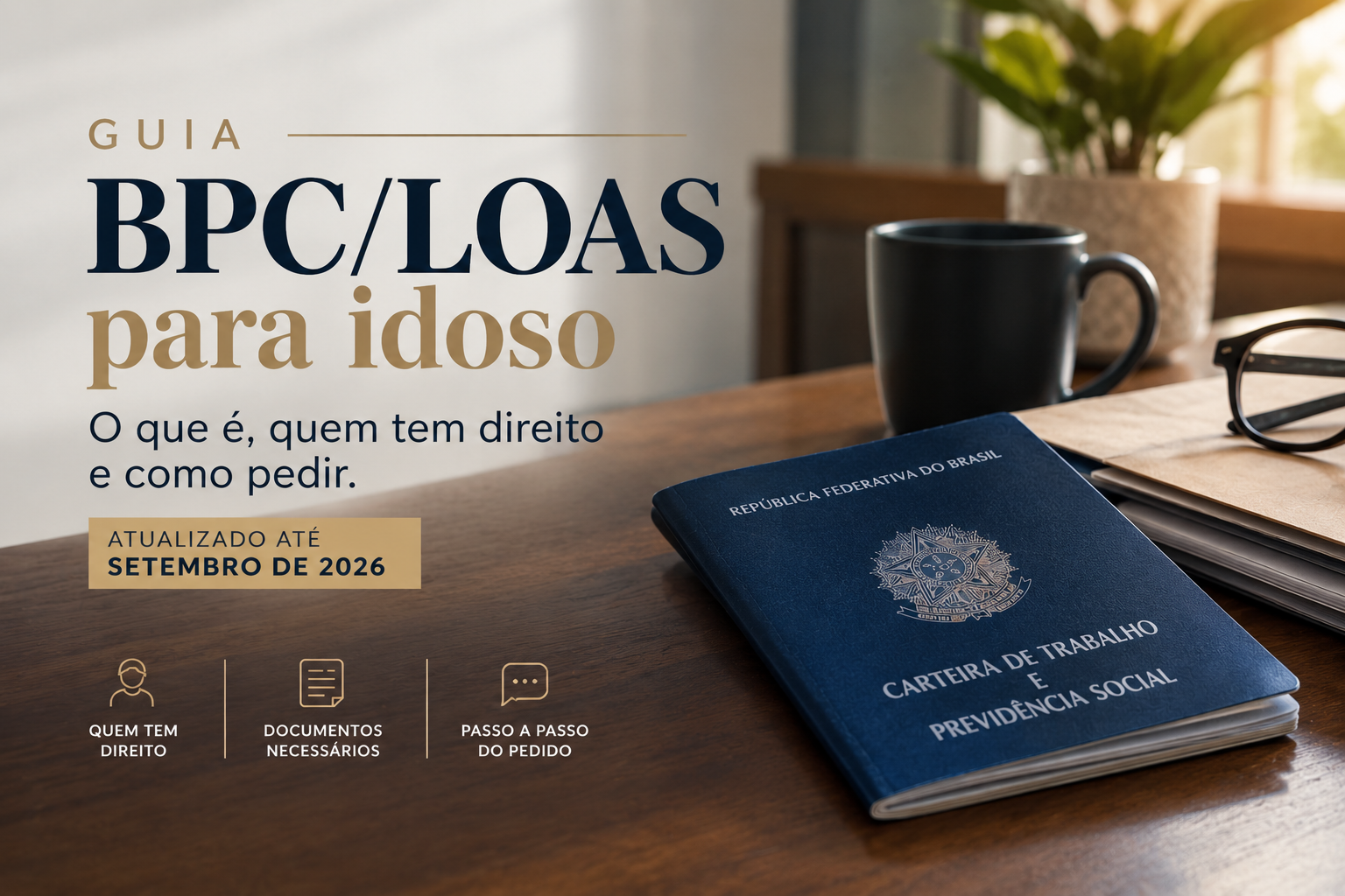 BPC/LOAS para idoso: o que é, quem tem direito e como pedir. Guia atualizado até setembro de 2026